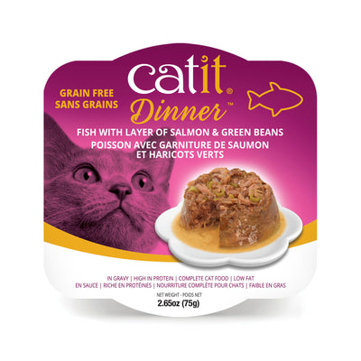 Catit Fish Dinner with Salmon & Green Beans - 75 g (2.65 oz)