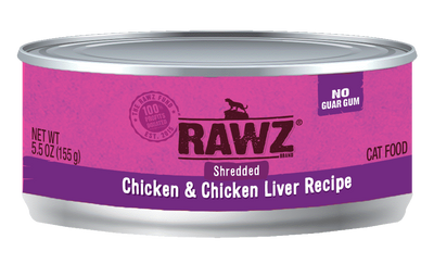 RAWZ® SHREDDED CHICKEN & CHICKEN LIVER RECIPE WET CAT FOOD