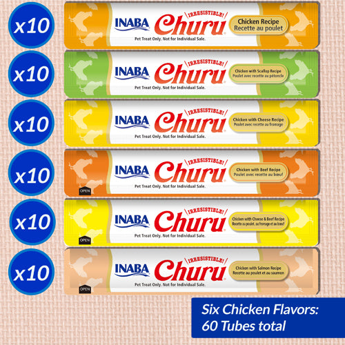 Churu Purees Chicken Variety Box (60 Tubes)