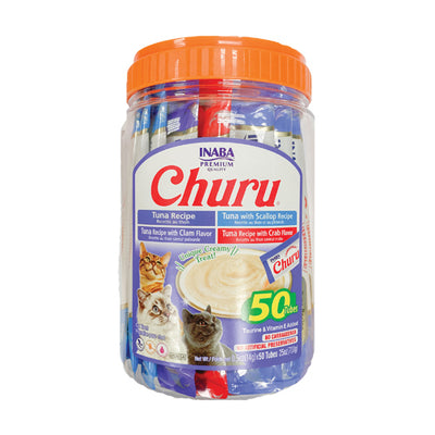 Churu Purees Tuna & Seafood Variety Jar (50 Tubes)