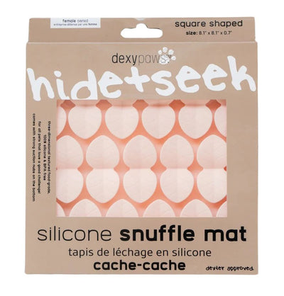 Dexypaws Square Hide and Seek Silicone Snuffle Mat, Blush Pink Cat Dog 1pc