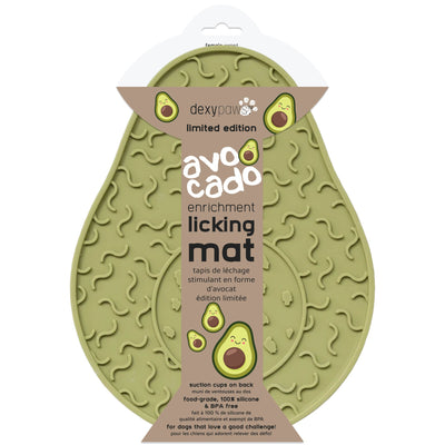 Dexypaws Avocado Enrichment Licking Mat, Green Cat Dog 1pc