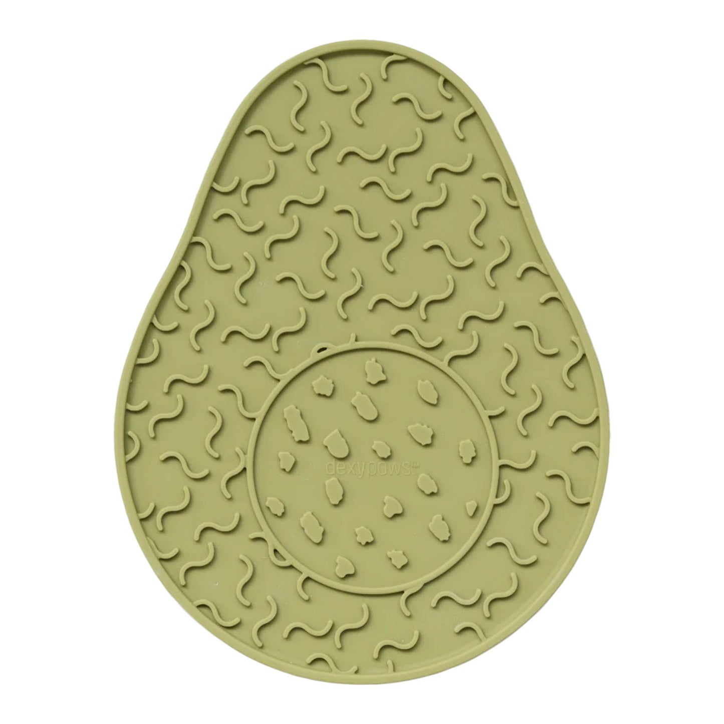 Dexypaws Avocado Enrichment Licking Mat, Green Cat Dog 1pc