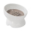 Dexypaws Raised Ceramic Cat Bowl, White Cat 7oz 1pc