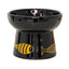 Dexypaws Raised Ceramic Cat Bowl, Black with Gold Fish Cat 7oz 1pc