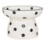 Dexypaws Raised Ceramic Cat Bowl, White and Black Dots Cat 8.7oz 1pc