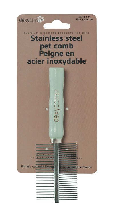 Dexypaws Stainless Steel Double Detangling Comb For Pets
