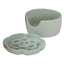 Dexypaws Raised Ceramic Cat Bowl with Slow Feeder, Flower, Sage Green 7.75oz Cat 1pc