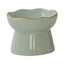 Dexypaws Raised Ceramic Cat Bowl, Sage Green 7.75oz Cat 1pc