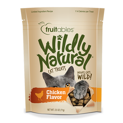 FRUITABLES WILDLY NATURAL CHICKEN FLAVOUR CAT TREAT 2.5 OZ