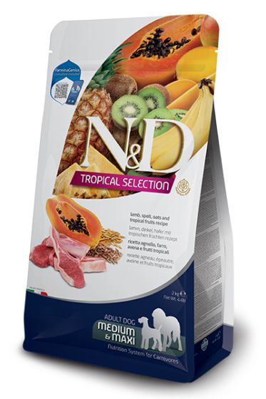 Farmina N&D Tropical Selection Lamb Med/Maxi Dog Food 10kg