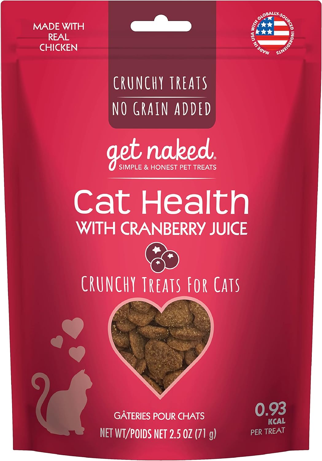 Get Naked® Cat Health with Cranberry Juice Crunchy Treats 2.5oz