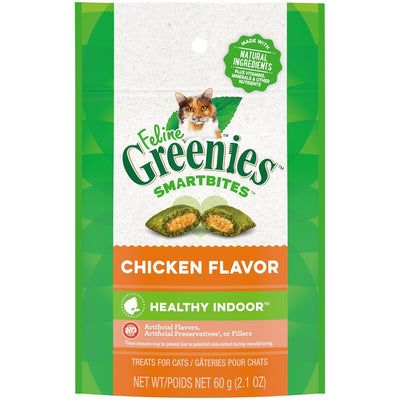 Greenies Feline Smartbites Hairball Control Chicken 2.1oz