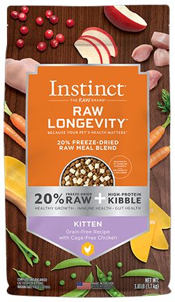 [C] Longevity 20% Kitten Freeze Dried Raw Meals Chicken Recipe 3.8lbs (BB: 07/23/24)