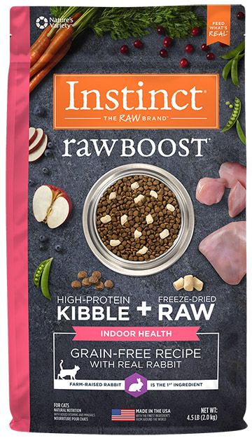 Raw Boost Grain Free Recipe with Real Rabbit Indoor Health Dry Food 4.5lb