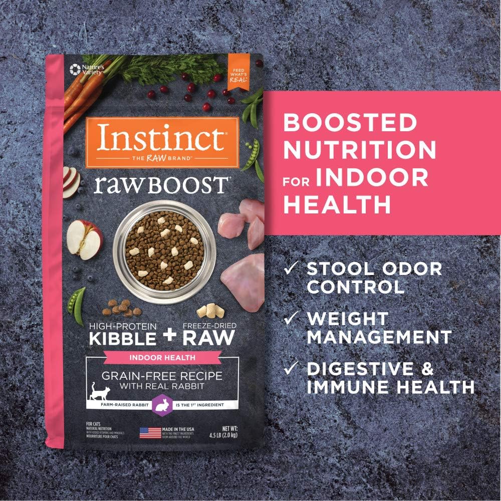 [C] Raw Boost Grain Free Recipe with Real Rabbit Indoor Health Dry Food 4.5lb (BB: oct 31 2024)