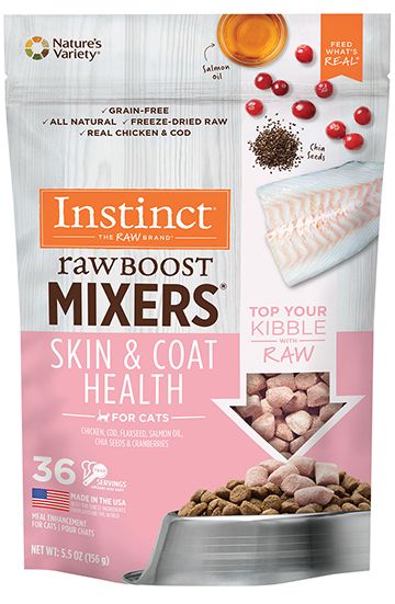 Raw Boost Mixers Grain-Free Freeze Dried Skin + Coat Food Topper 5.5oz