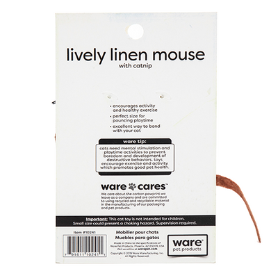 LIVELY LINEN MICE CAT TOY (2 PACK)