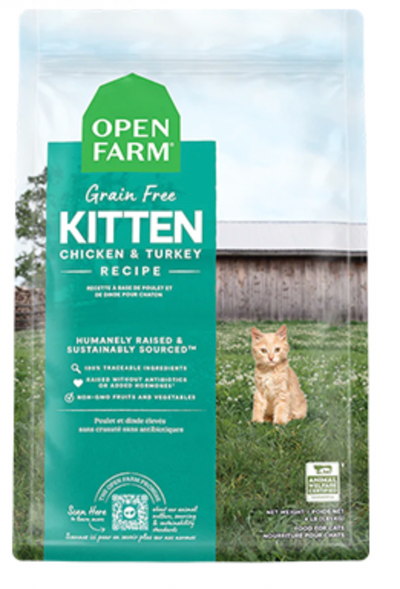 OPEN FARM® GRAIN FREE KITTEN CHICKEN & TURKEY Recipe Dry Food