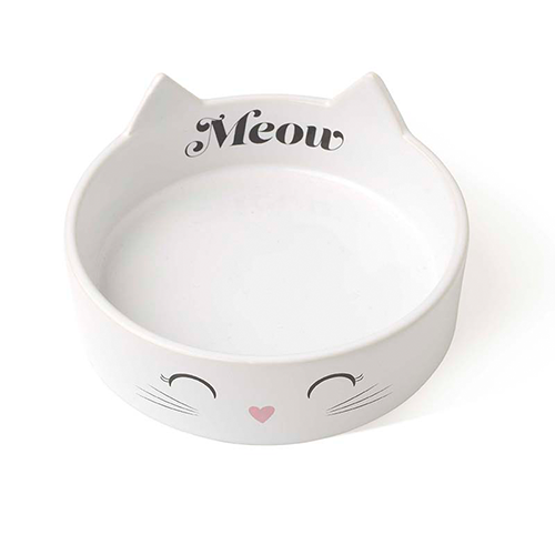 PETRAGEOUS MEOW KITTY SHALLOW 5" CAT BOWL