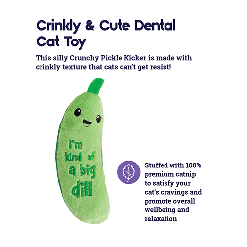 CATSTAGES® CRUNCHY PICKLE KICKER DENTAL CAT TOY