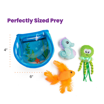CATSTAGES® HIDE & SEEK FISH BOWL PUZZLE TOY FOR CATS