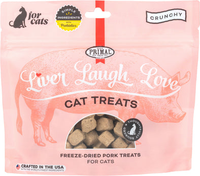 Primal Liver Laugh Love Simply Freeze-Dried Pork Cat Treats 1.5oz