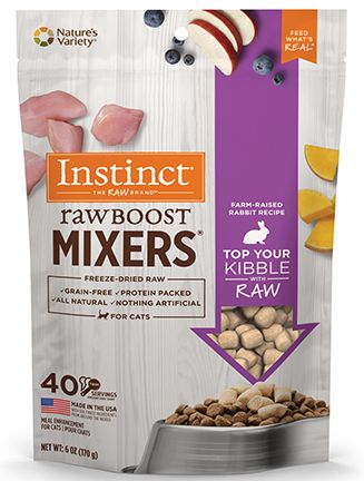 Raw Boost Mixers Farm-Raised Freeze Dried Raw Rabbit Food Topper 6oz