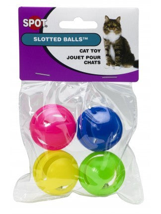 SLOTTED BALLS CAT TOY (4 PACK)
