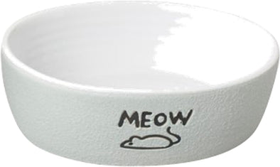 SPOT NANTUCKET Ceramic Cat Bowl 5" Grey
