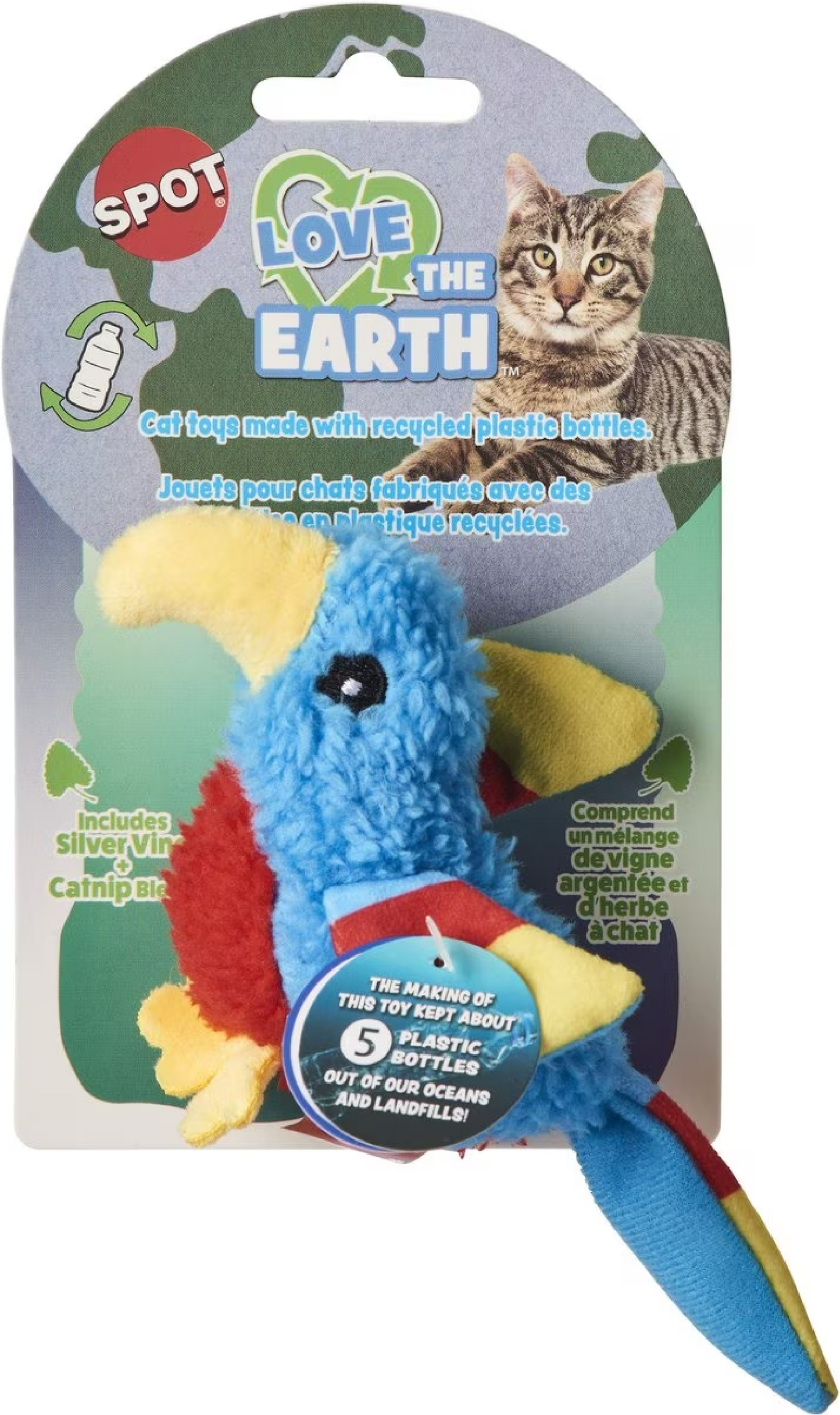SPOT Parrot Love the Earth w/Catnip Assorted