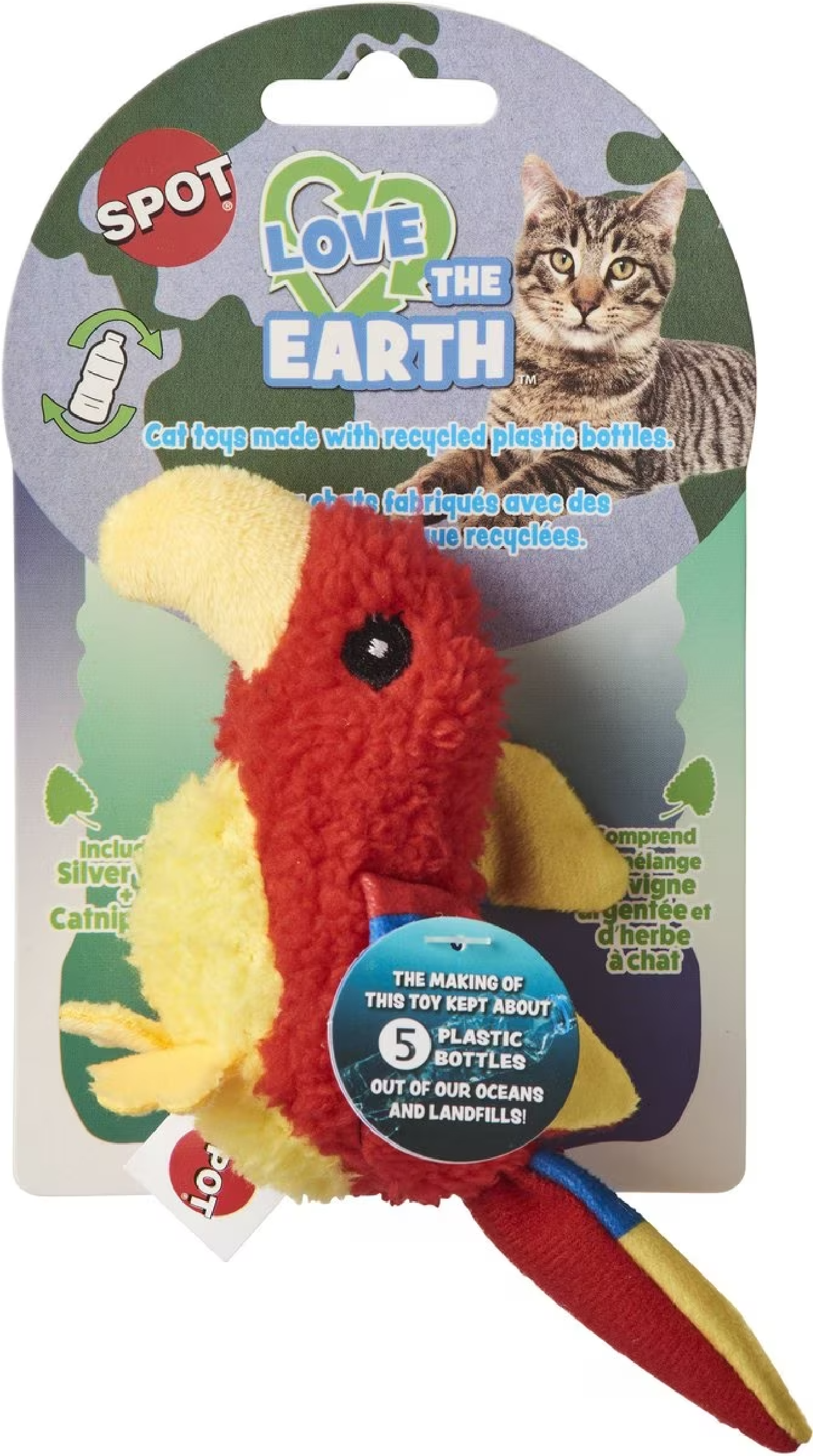 SPOT Parrot Love the Earth w/Catnip Assorted