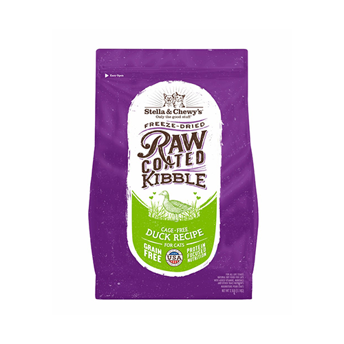 [C] STELLA & CHEWY'S® CAGE-FREE DUCK RECIPE RAW COATED KIBBLE DRY CAT FOOD 2.5 LB