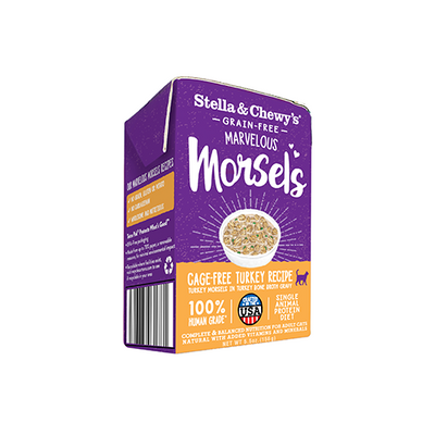 STELLA & CHEWY'S® MARVELOUS MORSELS CAGE FREE TURKEY WET CAT FOOD 5.5 OZ
