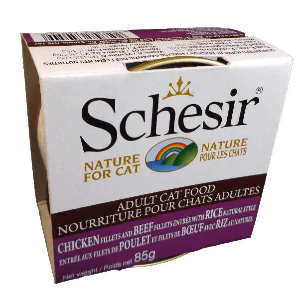 Schesir Chicken and Beef Fillets with Rice Natural Style in Cooking Water 85g