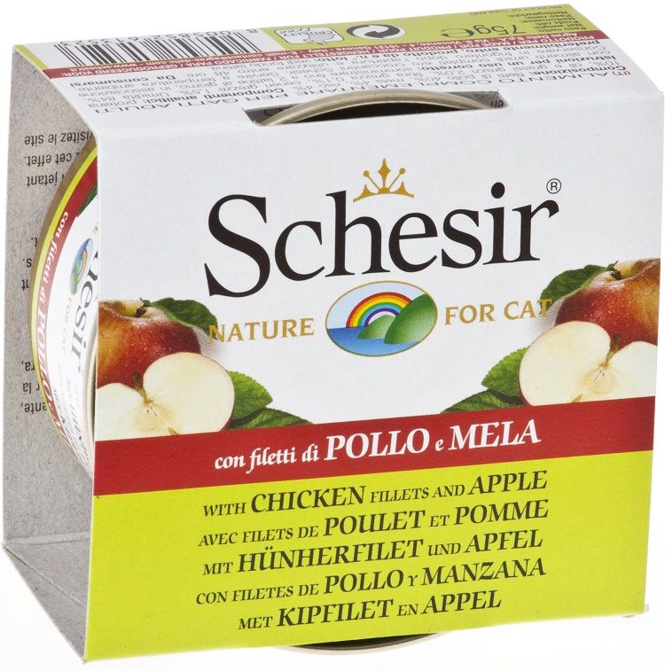 Schesir Chicken with Apple and Rice Natural Style in Cooking Water, 75g