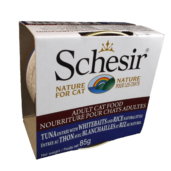 Schesir Tuna with Whitebaits and Rice Natural Style in Cooking Water, 85g