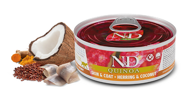 N&D Quinoa Skin and Coat, Herring and Coconut Recipe Wet Food 2.8oz