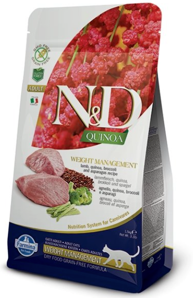 N&D Quinoa Weight Management - Lamb, Quinoa, Broccoli and Asparagus Recipe Dry Food