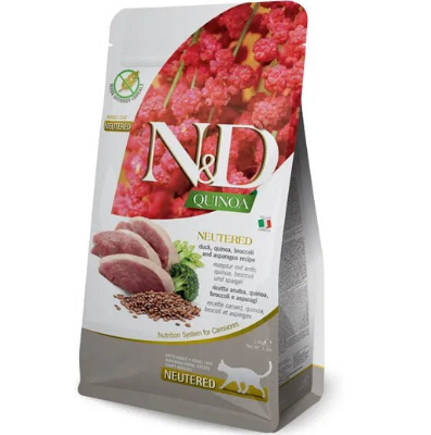 N&D Quinoa Neutered - Duck, Quinoa, Broccoli and Asparagus Recipe Dry Food