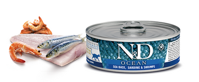 N&D Ocean - Sea Bass, Sardine & Shrimp Recipe Wet Food 2.5oz