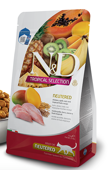 N&D Tropical Selection - Chicken, Spelt, Oats and Tropical Fruits Recipe Neutered Dry Food