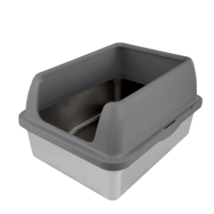 Go Fresh Enclosed Stainless Steel Litter Box 53 X 40.6 X 30 cm