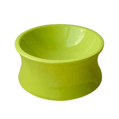 The Kurve Raised Cat Bowl with High Class Ceramic and Slime Eraser Small