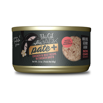 Tiki Cat® After Dark™ Pate+ Chicken & Beef Recipe in Chicken Broth