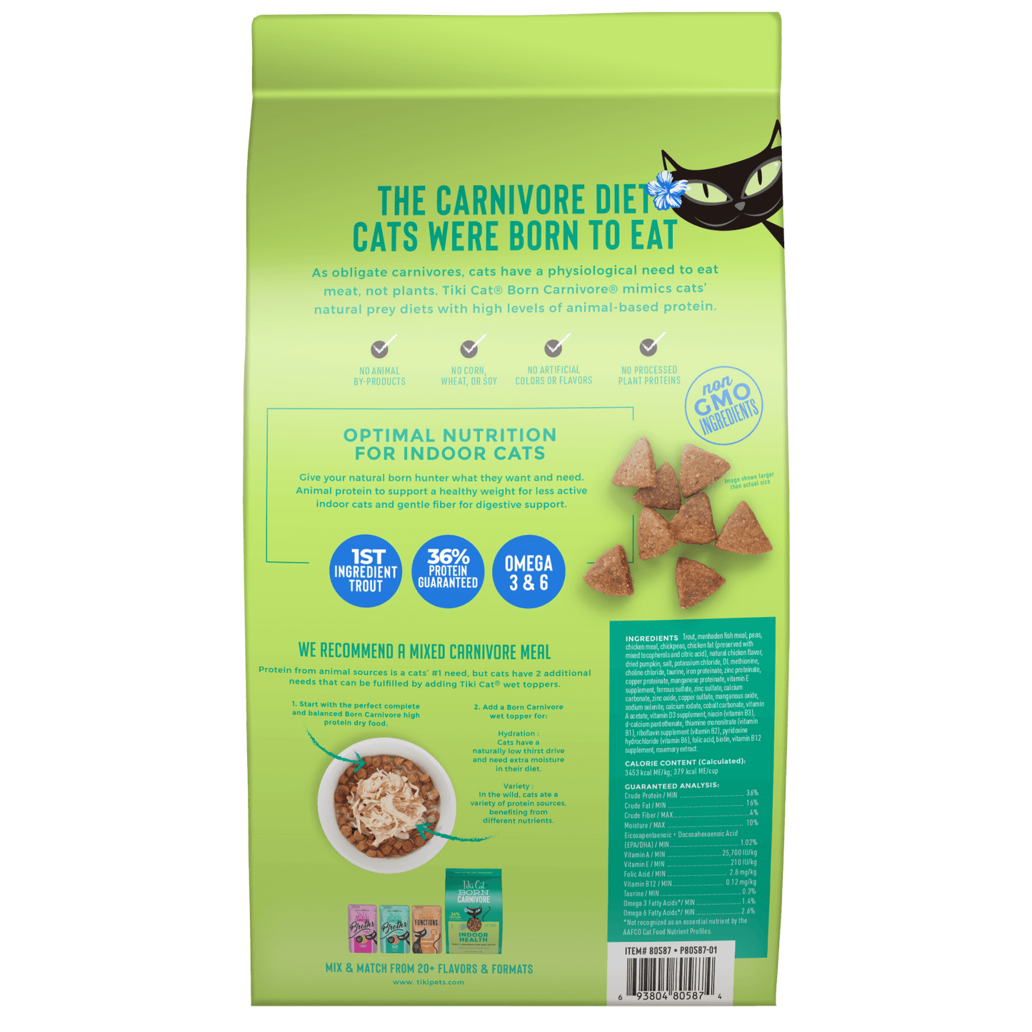 Tiki Cat® Born Carnivore™ Indoor Health: Trout and Menhaden Fish Meal Recipe