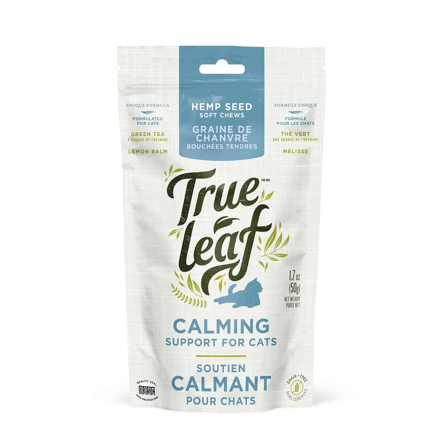 TRUE LEAF CALMING SUPPORT CHEWS FOR CATS 50GM