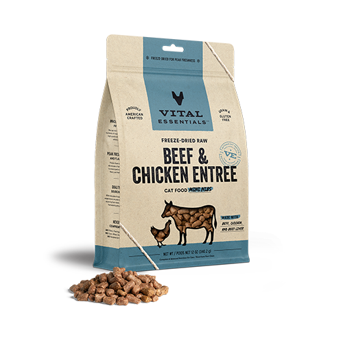 VITAL ESSENTIALS® Beef & Chicken Freeze Dried Raw Mini Nibs