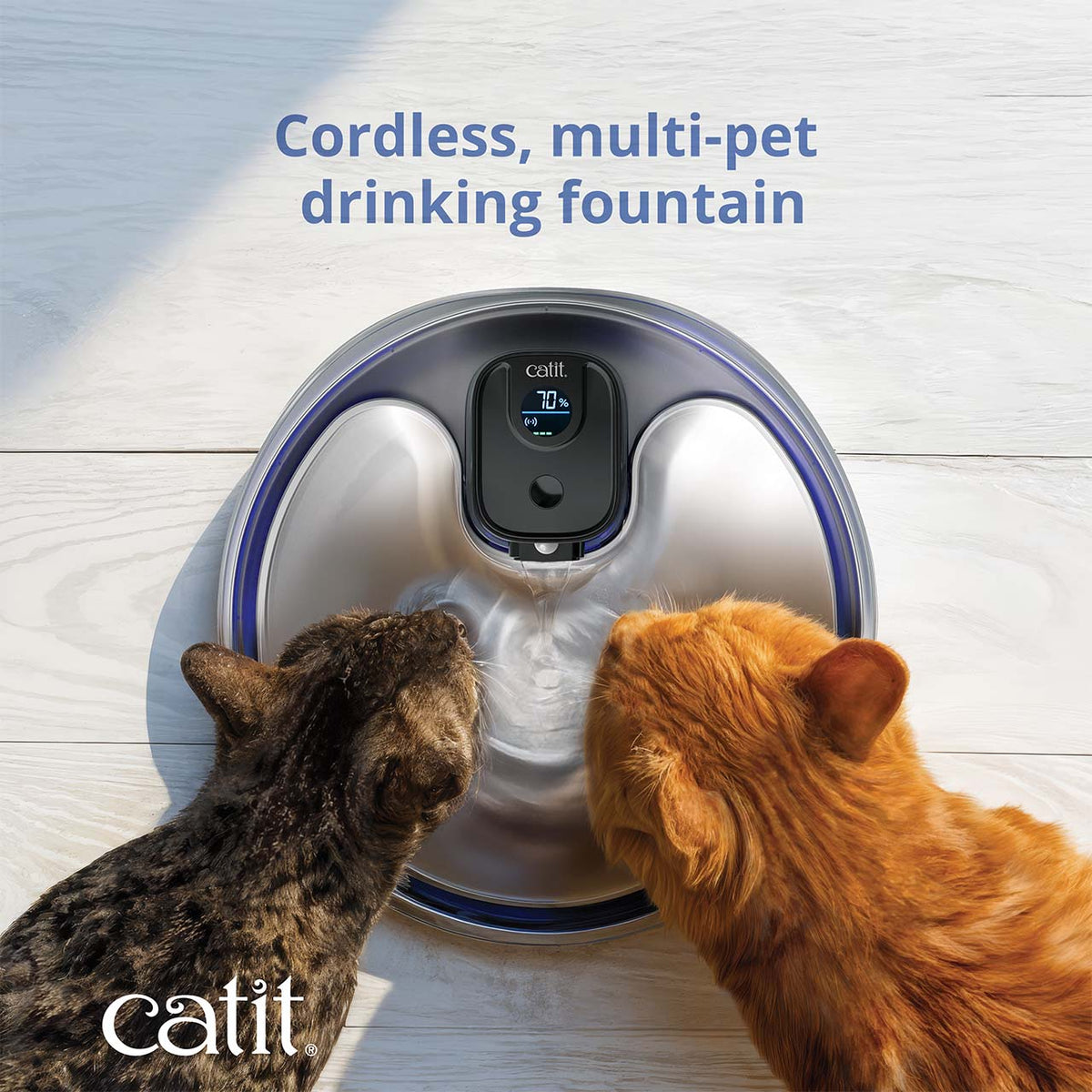 Catit PIXI Cordless Stainless Steel UV-C Drinking Fountain - 5L (1.3 gal)