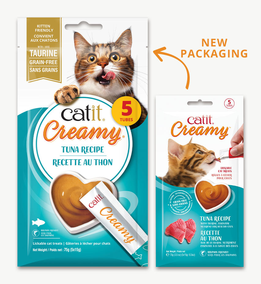 Catit Creamy Lickable Cat Treat - Tuna Flavour - 5 pack